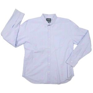 Bonobos Slim Fit Blue Shark Print Long Sleeve Button Up Shirt Mens XL Preppy